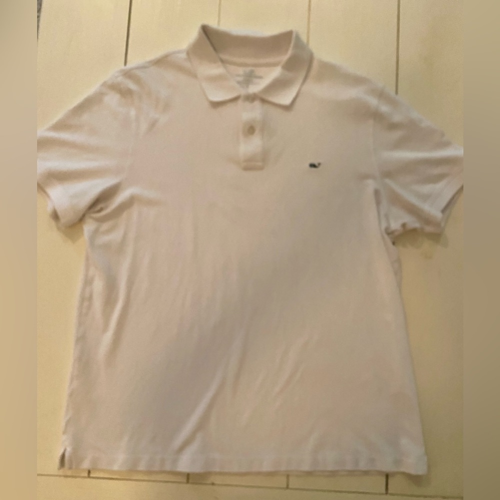 Vineyard Vines Men’s Polo- White/ Size Large
